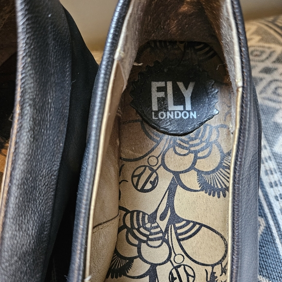 Fly London black leather wedges - Picture 3 of 9